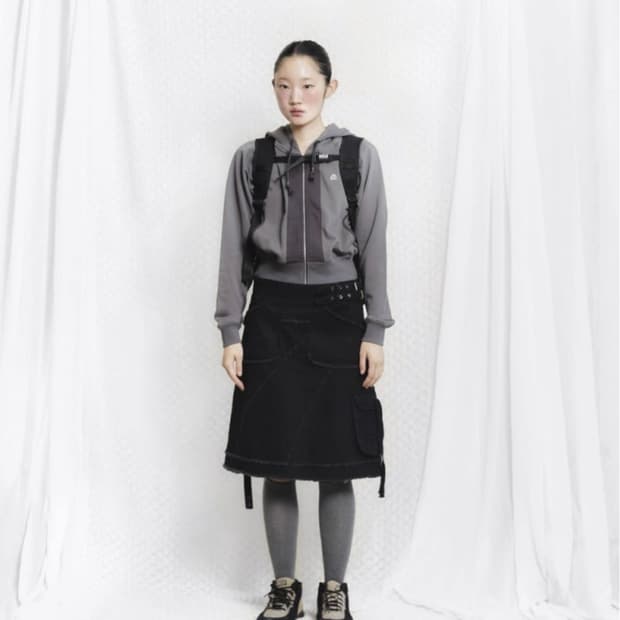 스마트어반유즈풀 (코이세이오) 퍼커링 후드집업 차콜