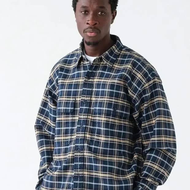 빔즈 체크 셔츠 L