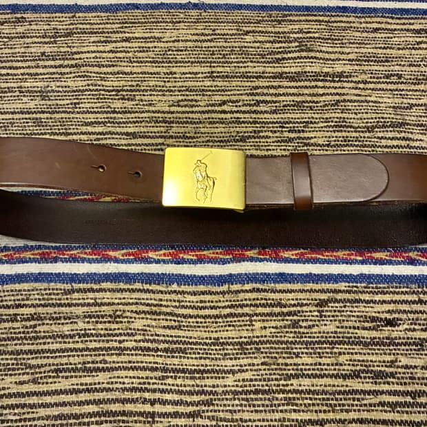 (29~33)POLO 폴로랄프로렌 금장 버클 레더벨트 가죽벨트