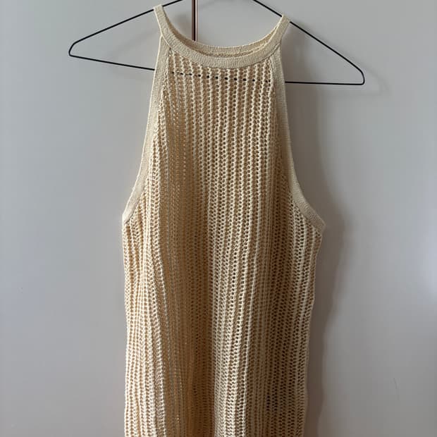 H&M 크로셰 네트 니트탑 M