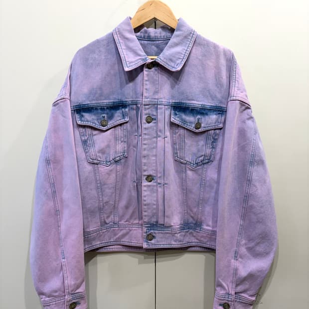 juun.j 준지 플리츠 워싱 데님 자켓