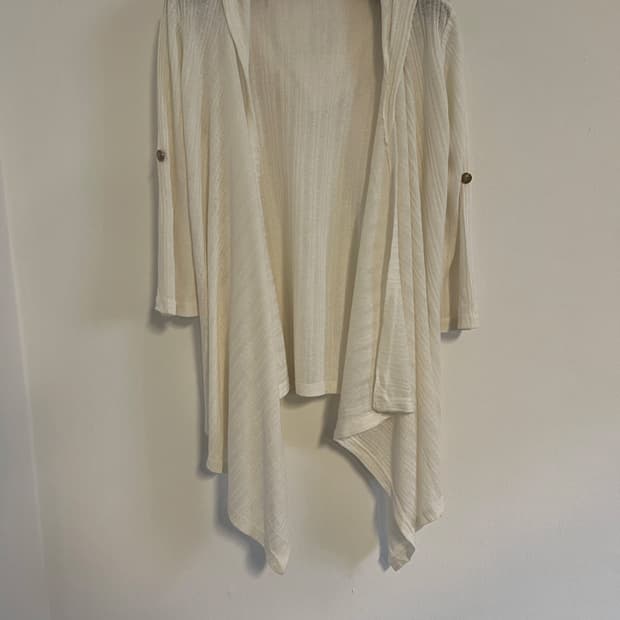 세실 맥비 시스루 후드 레이어드 가디건 F