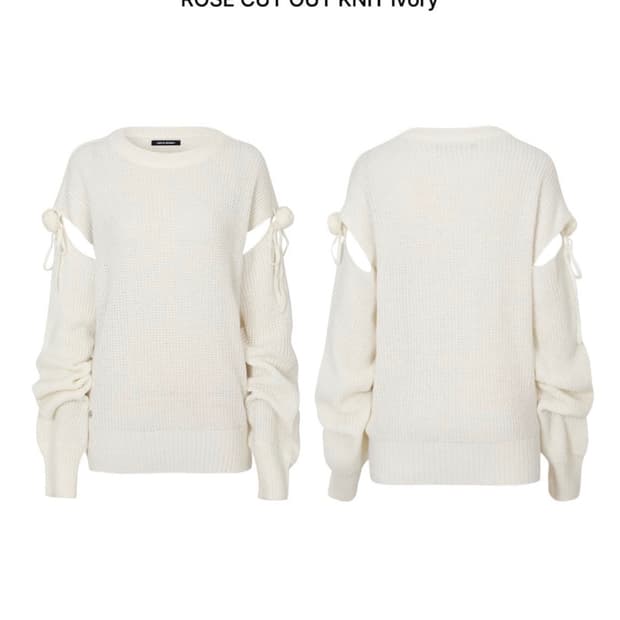 페인오어플레져 로즈 컷아웃 니트