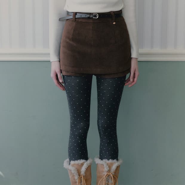 트위 미니스커트 치마바지 벨트포함 새상품