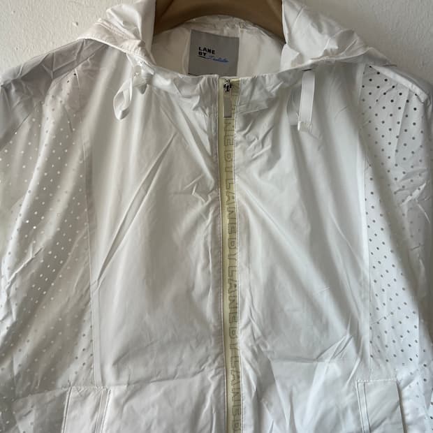 랭바이 LANG BY 여성 화이트 바람막이점퍼 집업점퍼