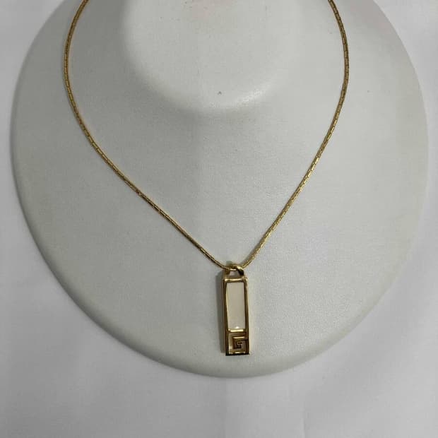 1970s Givenchy G Logo Necklaece
