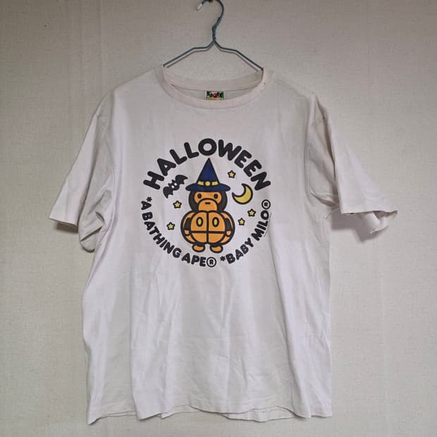 [L] 베이프 베이비마일로 할로윈 컬리지 반팔티