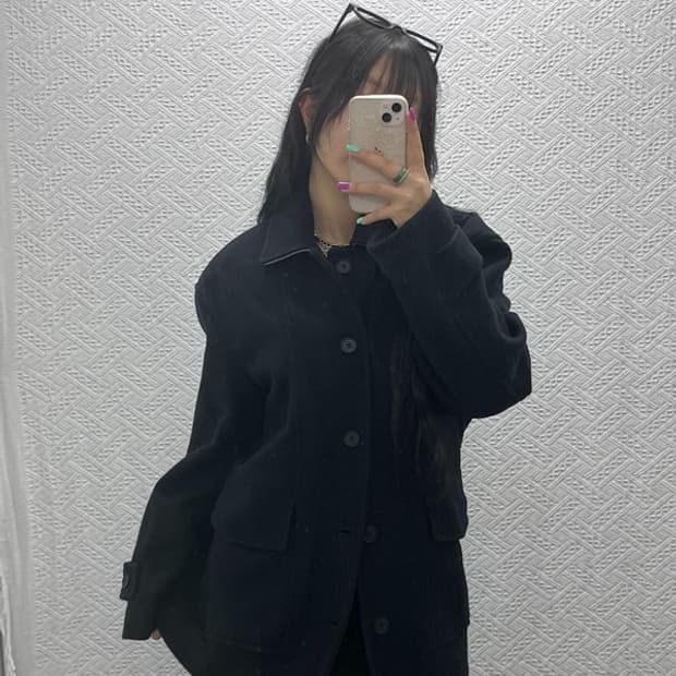 엘무드 모던룩 포켓 하프 울 코트 44 C07047