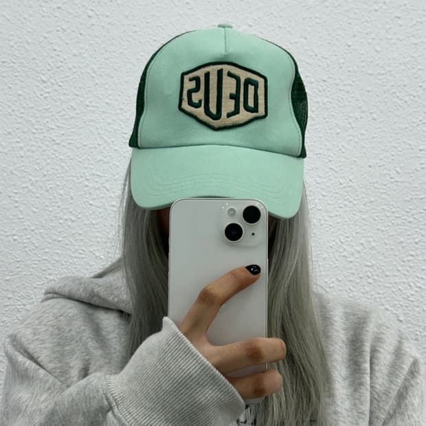 데우스 센터로고 민트 볼캡