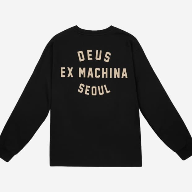 [S] 데우스 엑스 마키나 서울 컬리지 어드레스 롱슬리브 블랙 새상품
