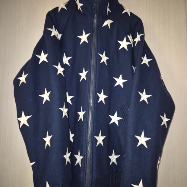 16fw Supreme Stars Zip Stadium Jacket L