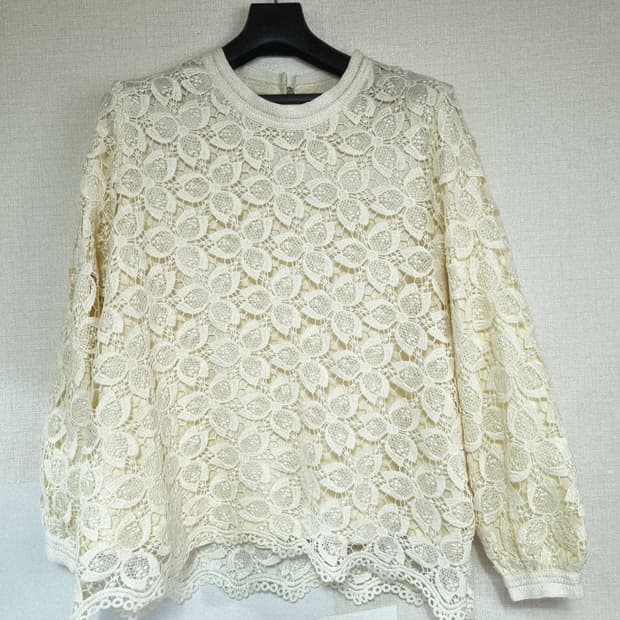 안나수이 정품 레이스 블라우스