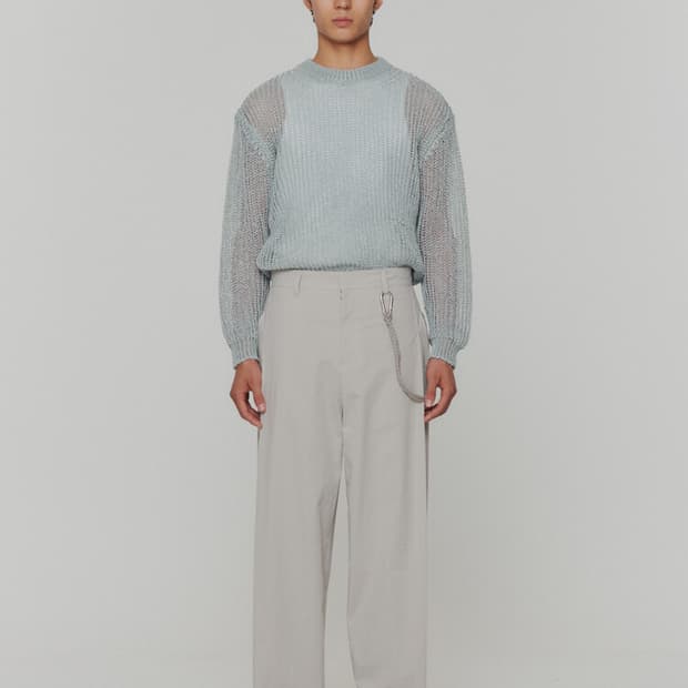 아모멘토 니티드 풀오버 블루L