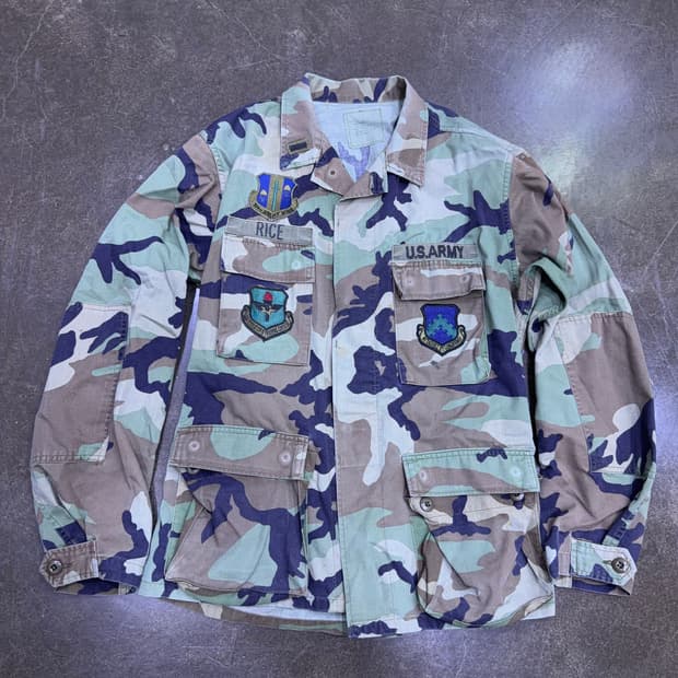 밀리터리 U.S ARMY 우드랜드 카모 bdu 야상자켓 M