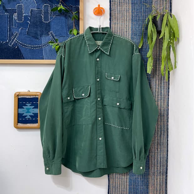 KURO  Hand stitch Overshirt 