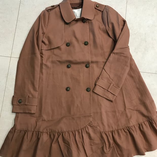 빈티지 라떼갸루 대장 카라 코트