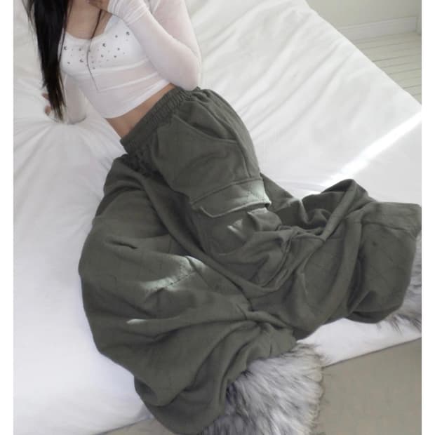 Wise girl) Dia Punching Sweat Pants F
