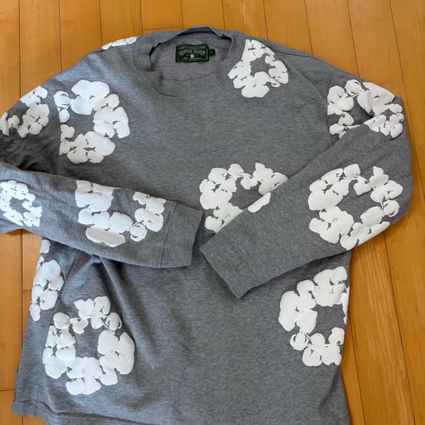 데님티어스 그레이 맨투맨 롱슬리브 사이즈 L