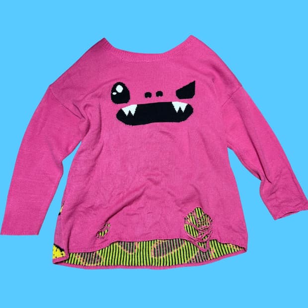 soso happy 핑크 타코 니트 스웨터