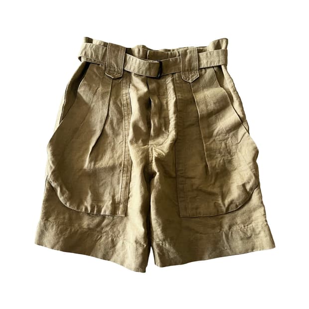 ISABEL MARANT linen belt shorts