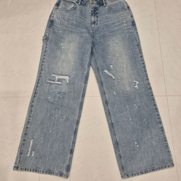 [인사일런스] 디스트로이드 페인티드 데님 L사이즈