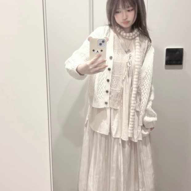 빈티지 살구꽃 데일리 모리 코디 세트 어스뮤직 하구미 모리걸