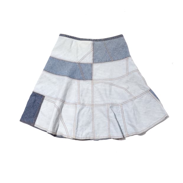 DKNY 90s 데님 패치워크 스커트 women 6/27