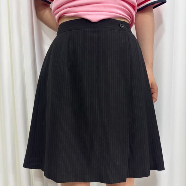 elle stripe pleats skirt