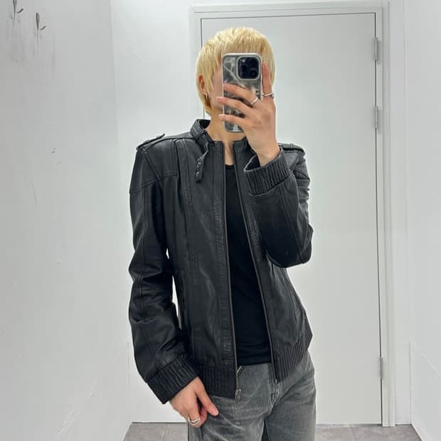 일제 양가죽 레더자켓