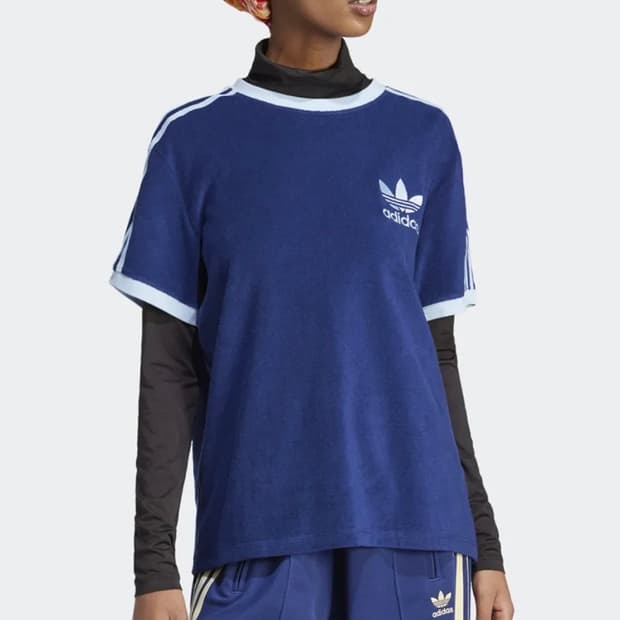 아디다스 테리 3S 티셔츠 다크 블루 - KR 사이즈