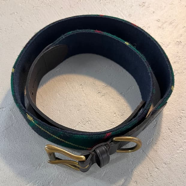 폴로 랄프로렌 가죽/ 체크 벨트 34