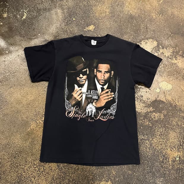 빈티지 R.kelly 2012 Tour 랩 티셔츠 
