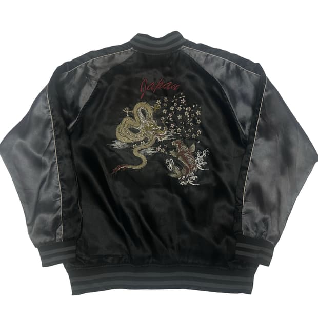 JPN Vintage 드래곤빅로고 블랙스카쟌 XL