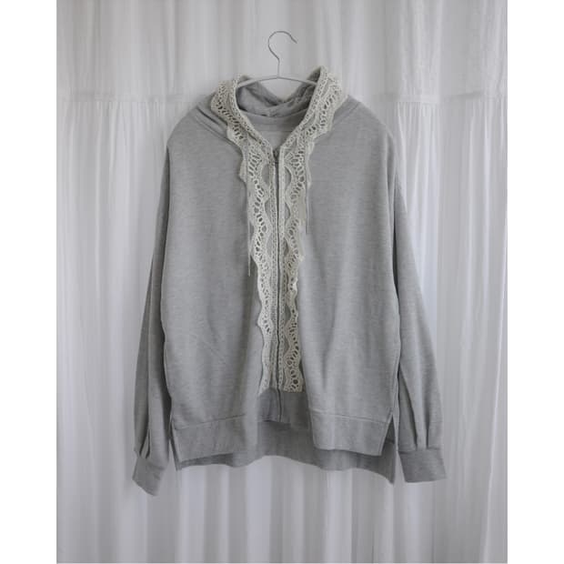 Lace grey hoodie 