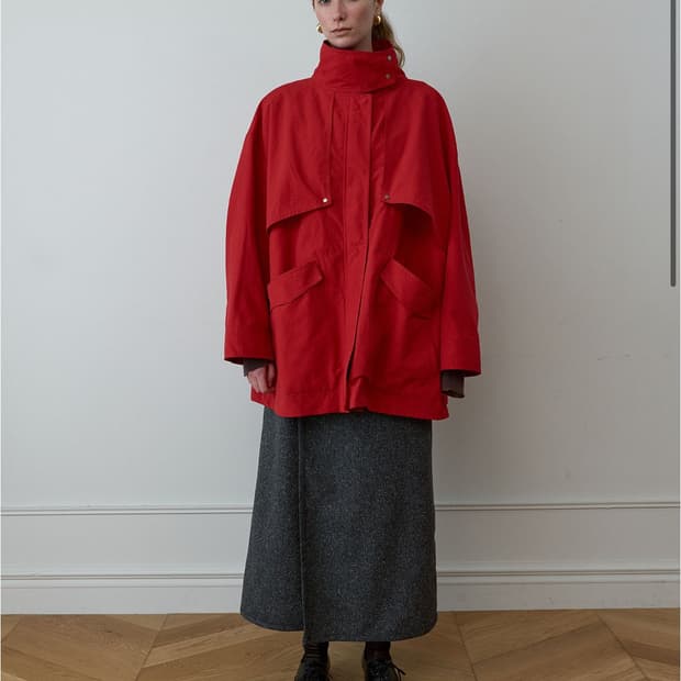 새) 에토스 헤링본 스커트 L