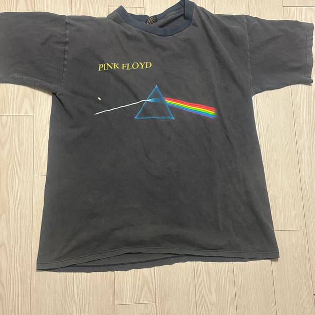 90s 핑크플로이드 빈티지 프리즘 밴드 티셔츠