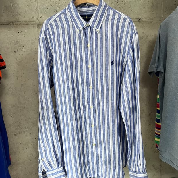 POLO RALPH LAUREN LINEN STRIPE SHIRT
