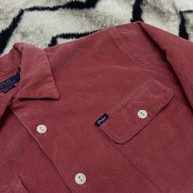 [M]폴로랄프로렌 투포켓 코듀로이 셔츠/인디핑크