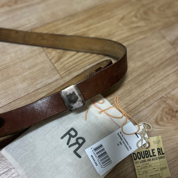 더블알엘 빈센스 벨트 브라운 32사이즈