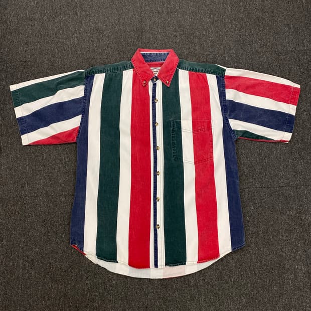 더블임팩트 스트라이프 반팔 셔츠