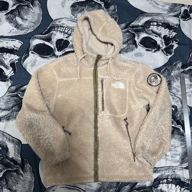 노스페이스 뽀글이 후리스 후드 집업 M95사이즈