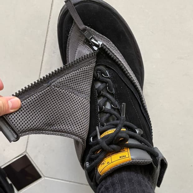 COWHIDE MESH COVER LEATHER ANKLE BOOTS