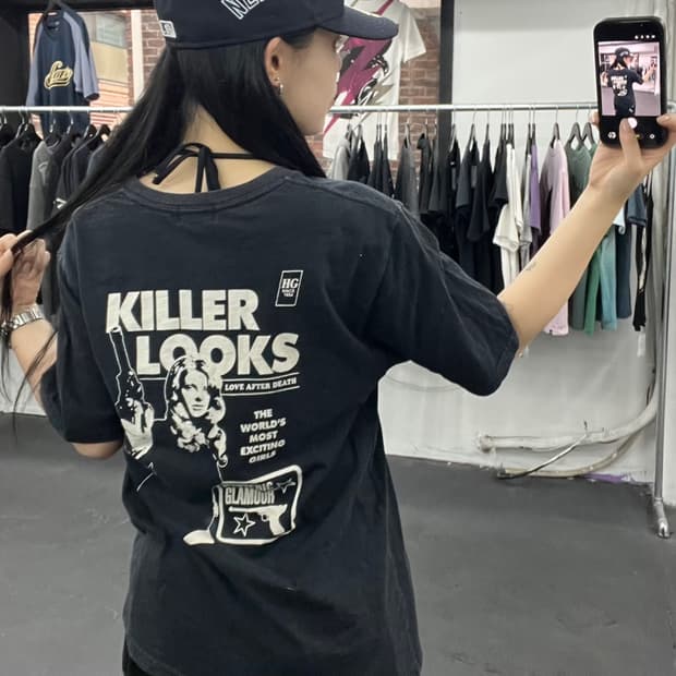 히스테릭 글래머 Killer Looks 포켓 티셔츠