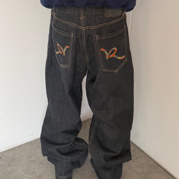 로카웨어 자수 힙합팬츠