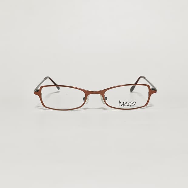 943 빈티지안경 브라운 데드스탁  슬림 사각 메탈 안경테