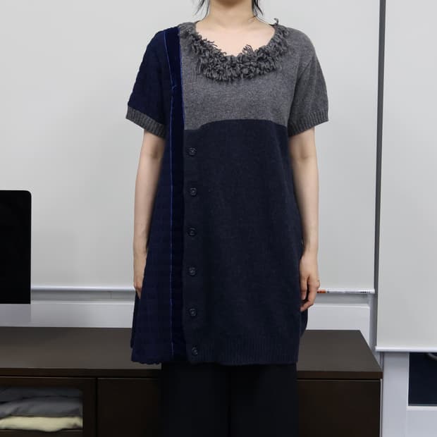 Gomme mixed texture sweater