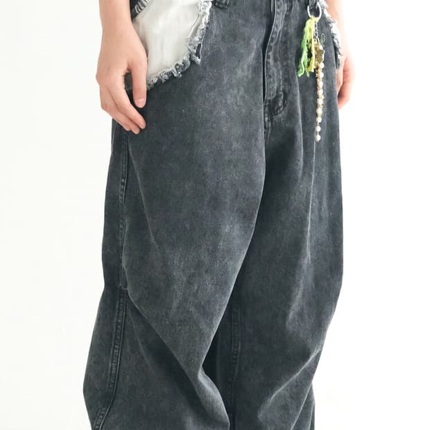[fa.er.ie] cut-off denim maxi pants