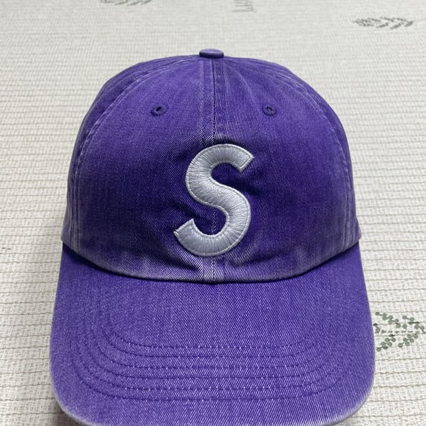 20ss 슈프림 피그먼트 프린트 S 로고 6-패널 캡 퍼플