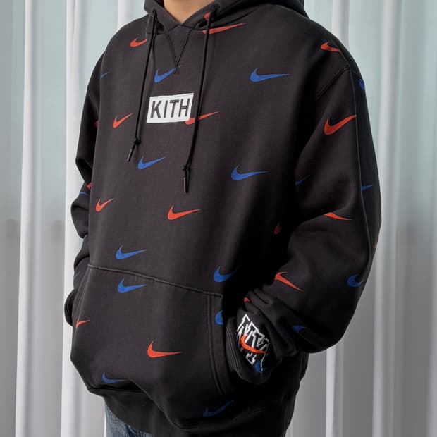 [L]나이키 x 키스 뉴욕 닉스 AOP 후드