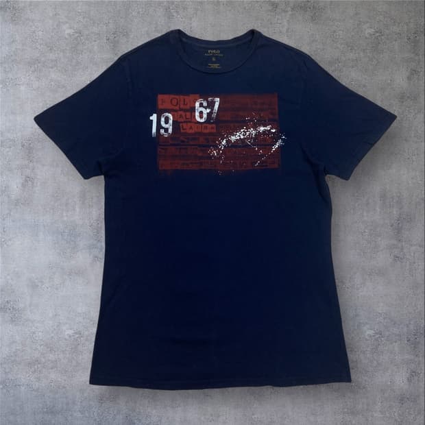 폴로 랄프로렌 1967 빅로고 네이비 반팔티